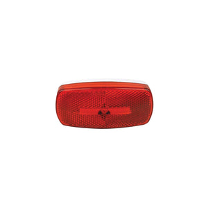 FulTyme RV Marker/Clearance Light With Reflex, Red Lens, White Base