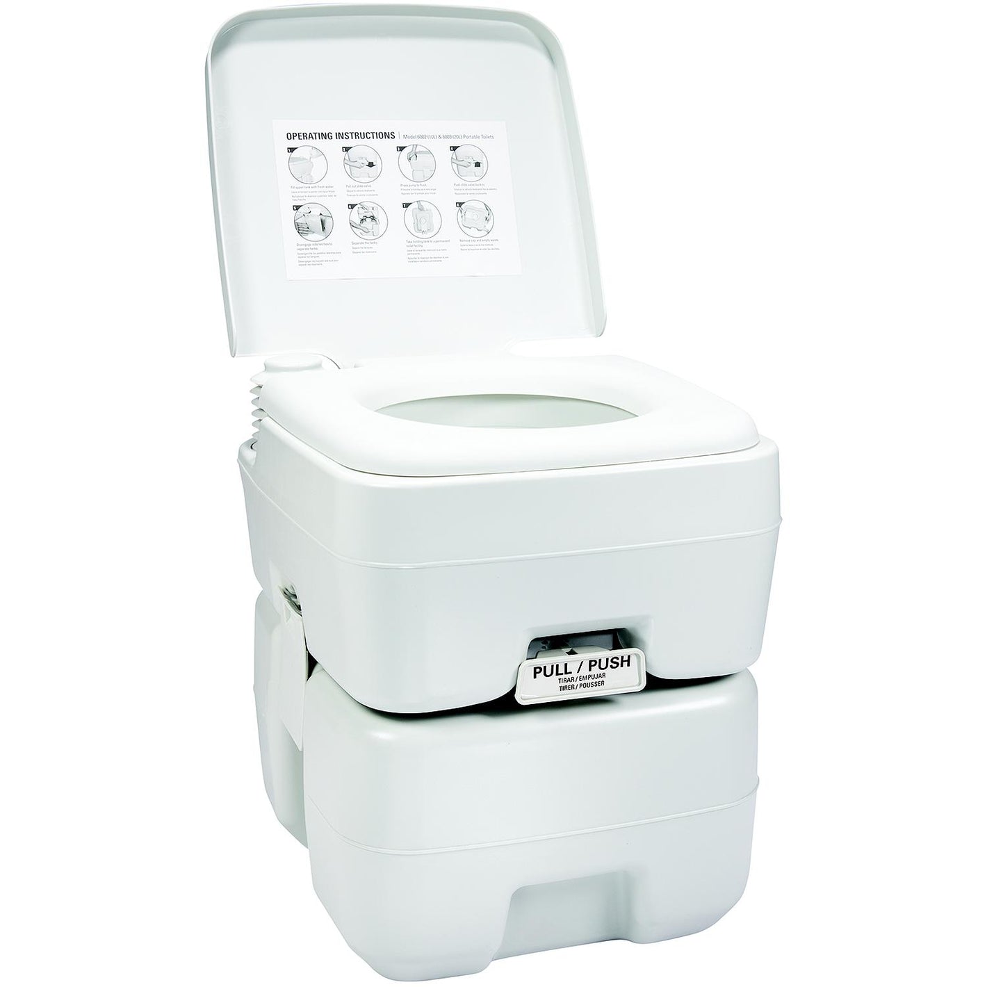 FulTyme RV 6003 Portable Toilet, White, 5.3-Gal. (20 l)