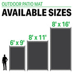FulTyme RV 6068 Outdoor Patio Mat, Grey/Light Tan, 8' x 11'